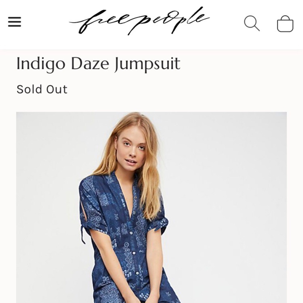 Free People Indigo Daze Jumpsuit
